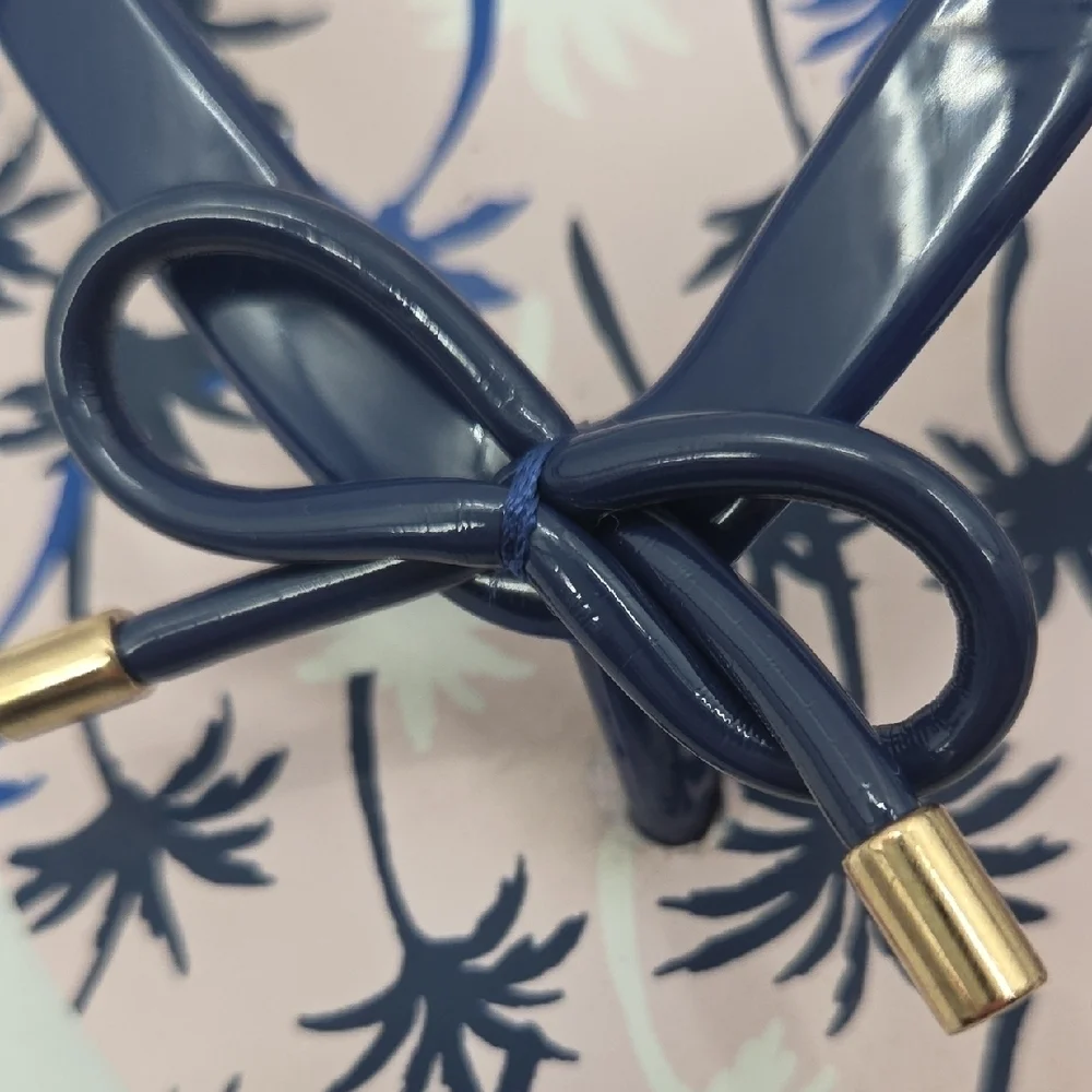Kate Spade Navy and Pink Palm Sandals